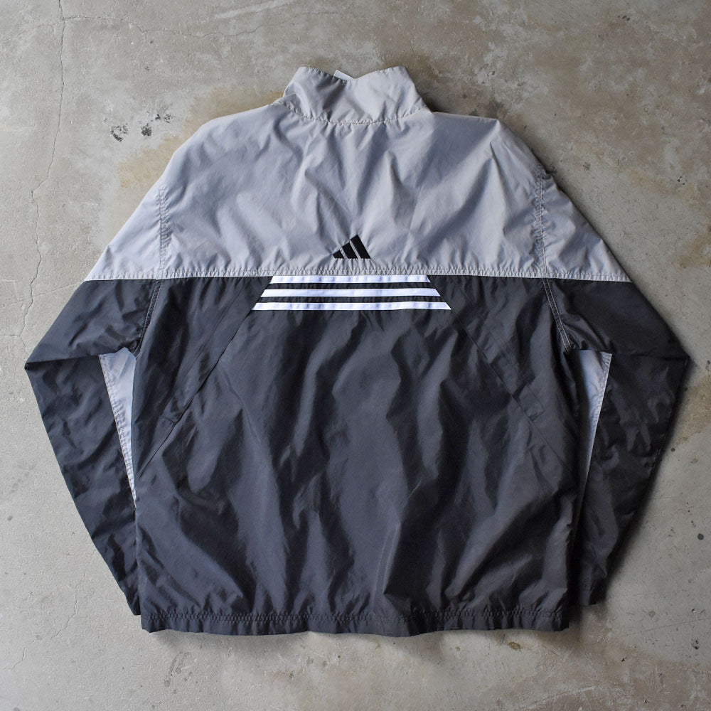 90’s adidas ナイロン トラックジャケット ブラック×グレー 251007H
