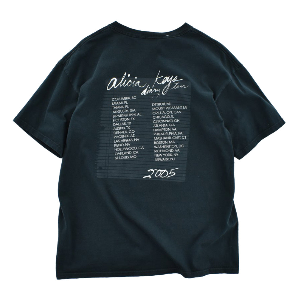 Y2K Alicia Keys "The Diary Tour" R&B ソウル ツアーTシャツ 260918H