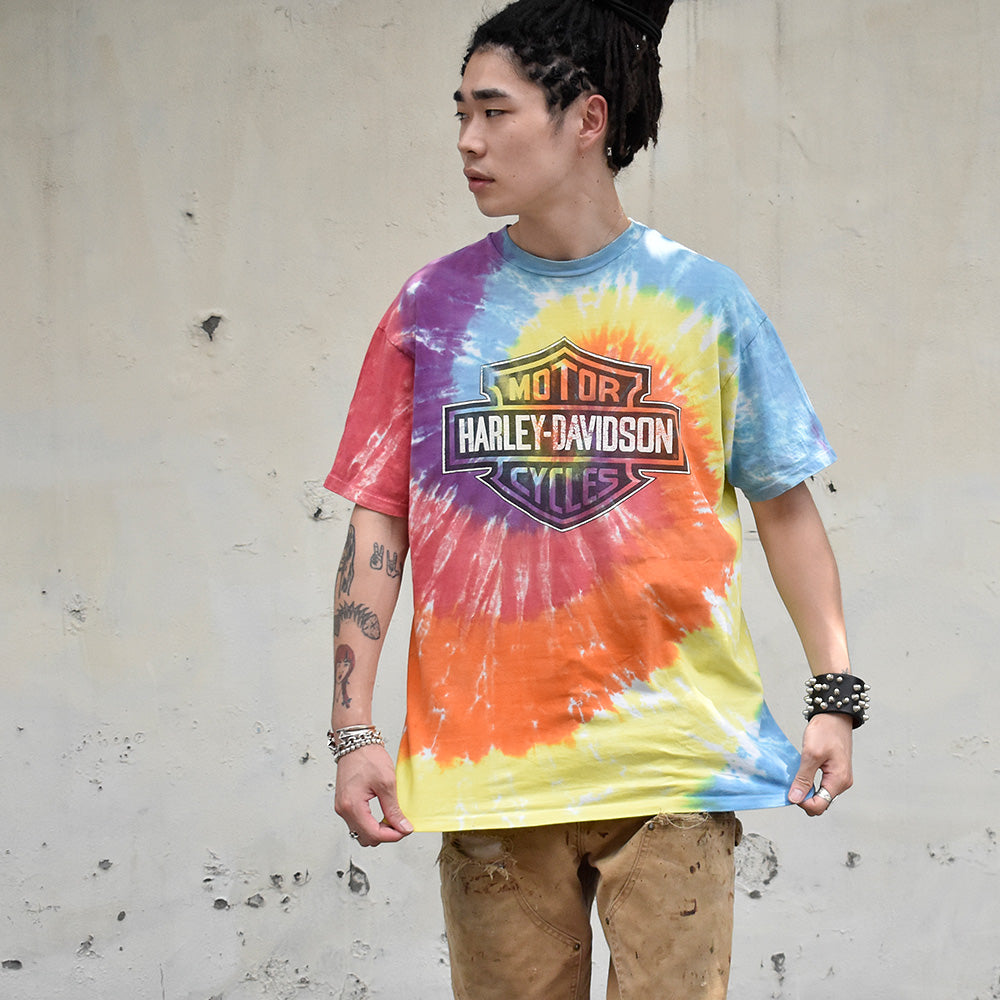90's Harley Davidson タイダイ!ロゴ Tシャツ 240814H