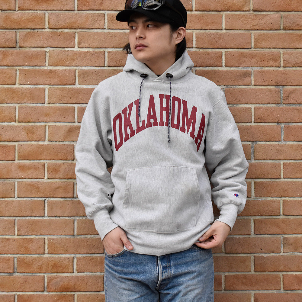 90’s Champion "OKLAHOMA" リバースウィーブ パーカー USA製 240211H