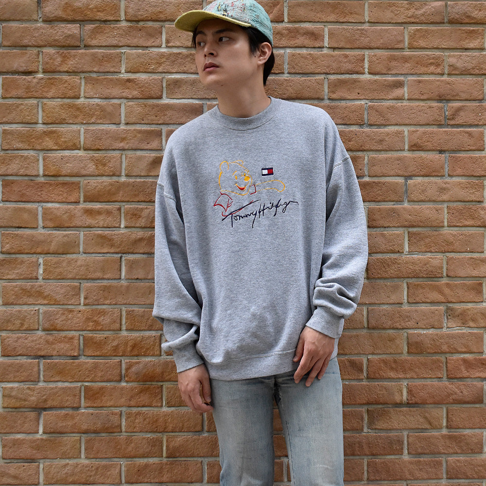 Y2K ブートレグ “プーさん×Tommy Hilfiger“ 刺繍スウェット 250625H
