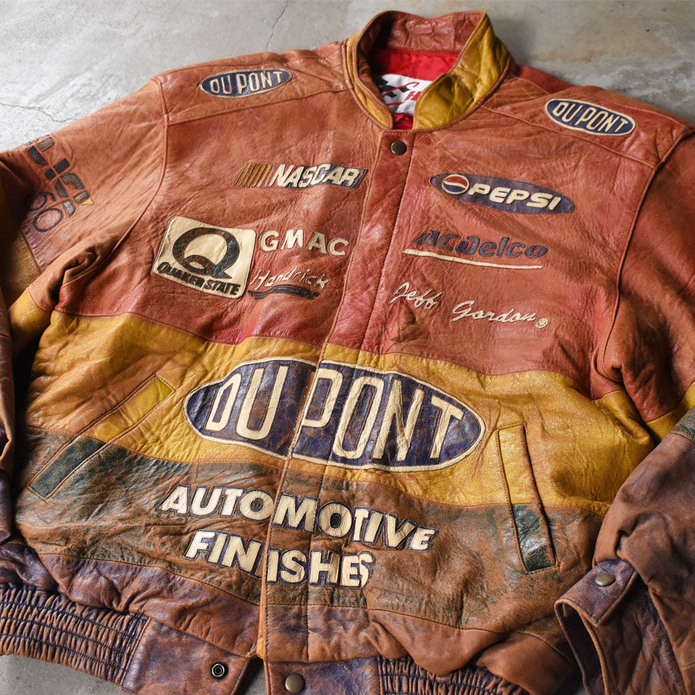 90’s Chase Authentics サンセットフェード レザー レーシングジャケット 251028H