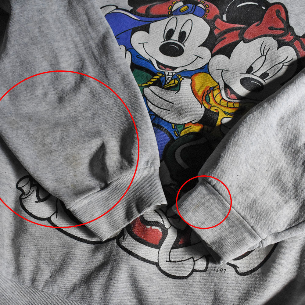 90’s Disney ”Mickey& Minnie” キャラクター スウェット USA製 250319