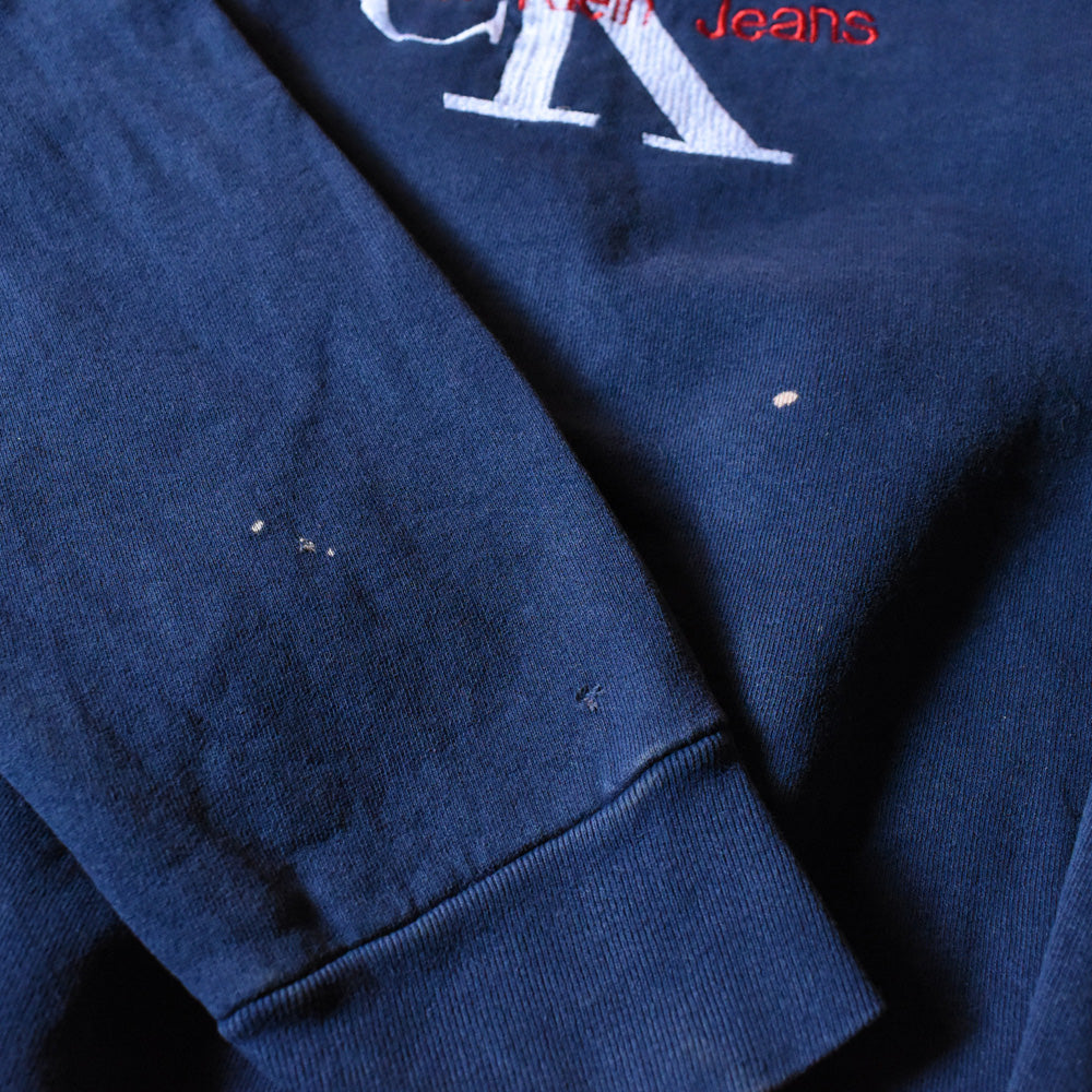 90’s ブートレグ Calvin Klein ロゴ刺繍 スウェット 250124