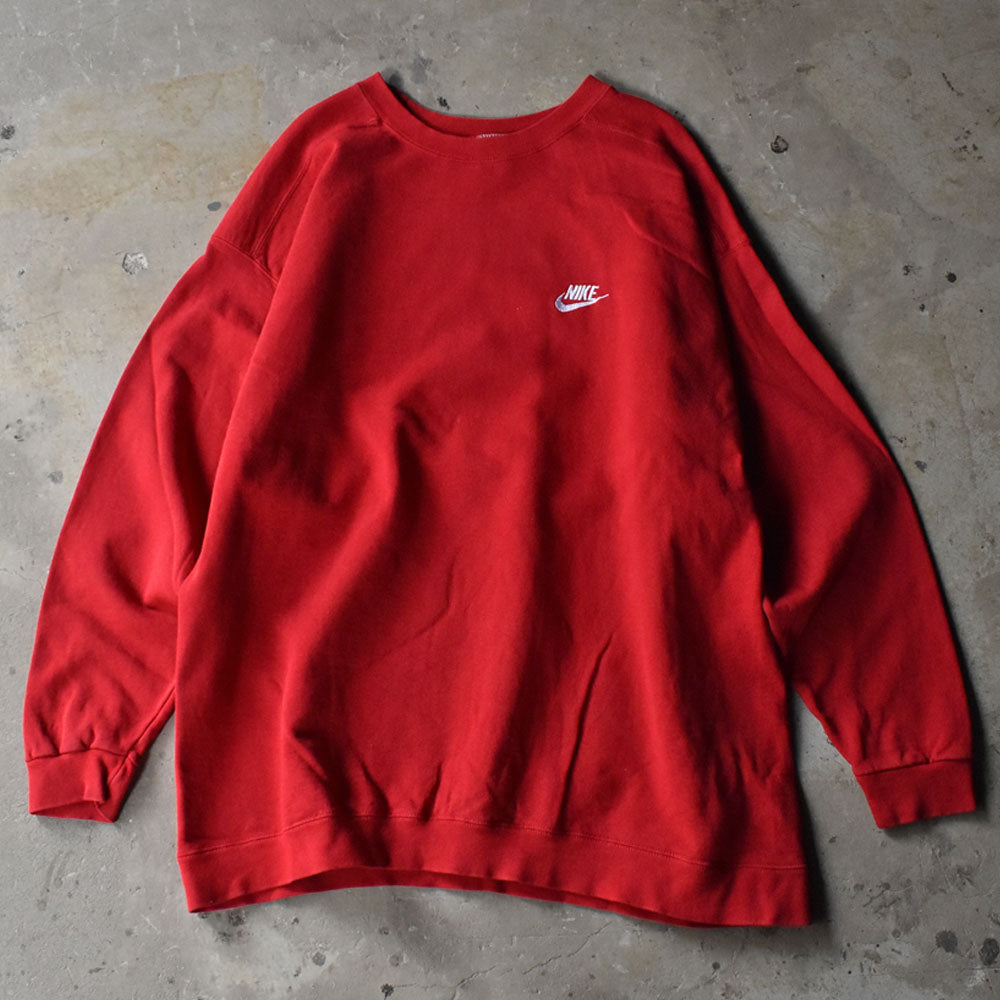 90’s NIKE swooshロゴ XXL! RED スウェット 230916