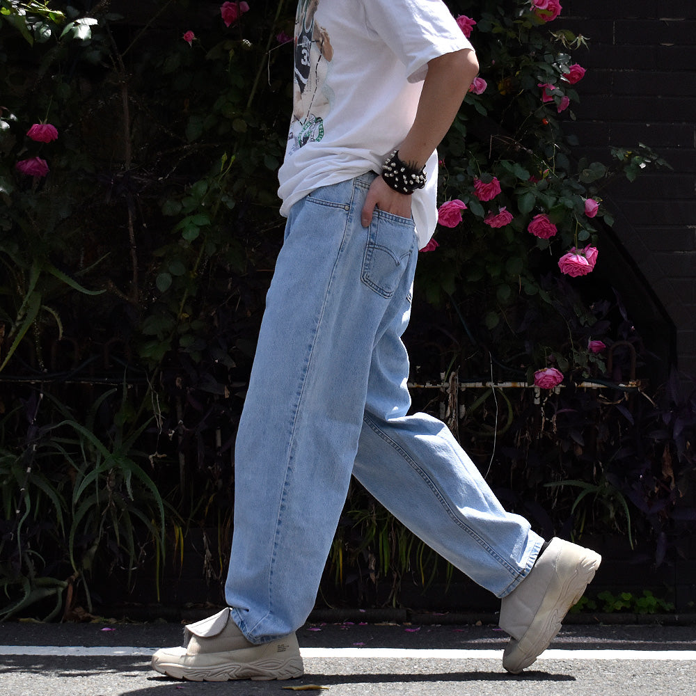 90's Levi's “Silver Tab” デニム バギーパンツ アイスブルー USA製 240504H