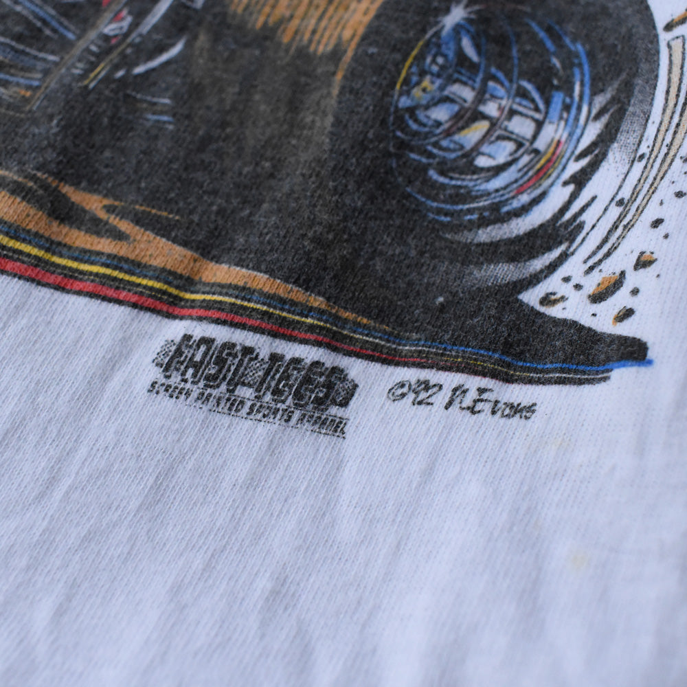 90's “IN MEMORY OF SHAFFER” レーシングプリント Tシャツ 250524