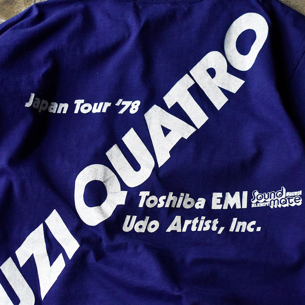 70's Suzi Quatro “Japan Tour '78” ロック Tシャツ 240102HY33