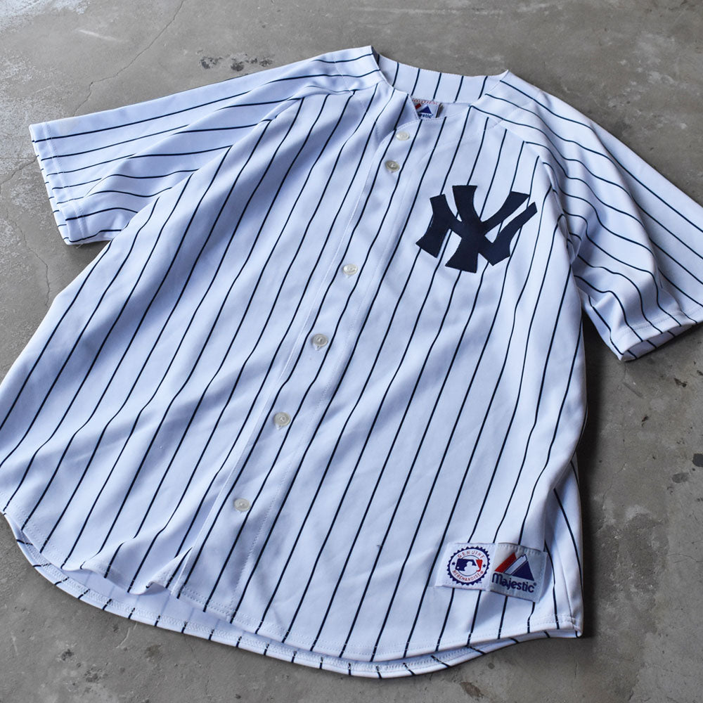 Y2K Majestic “MLB New York Yankees“ ベースボールシャツ USA製 240921H