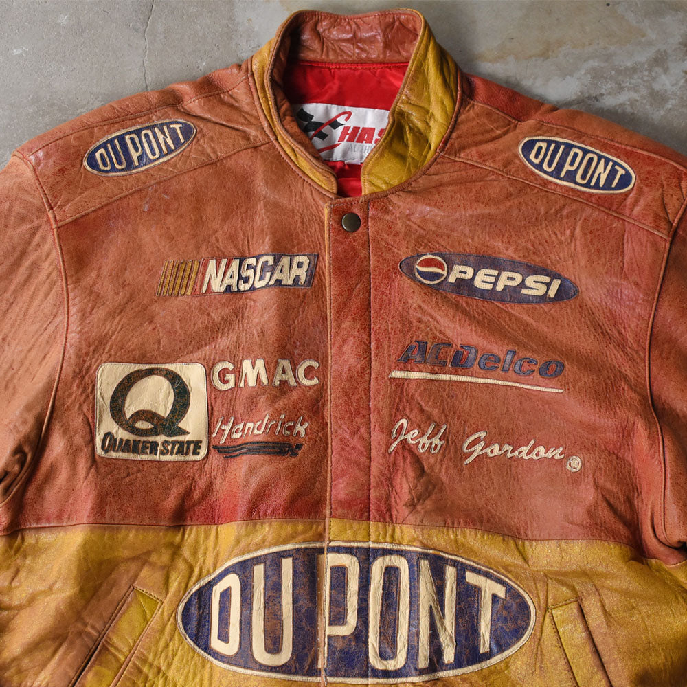 90’s Chase Authentics サンセットフェード レザー レーシングジャケット 251028H