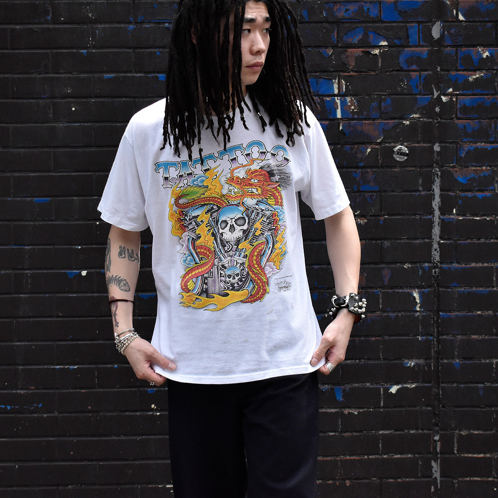 80's JD Crowe Official Tattoo Brand “Tattoo” art Tシャツ USA製 240429H