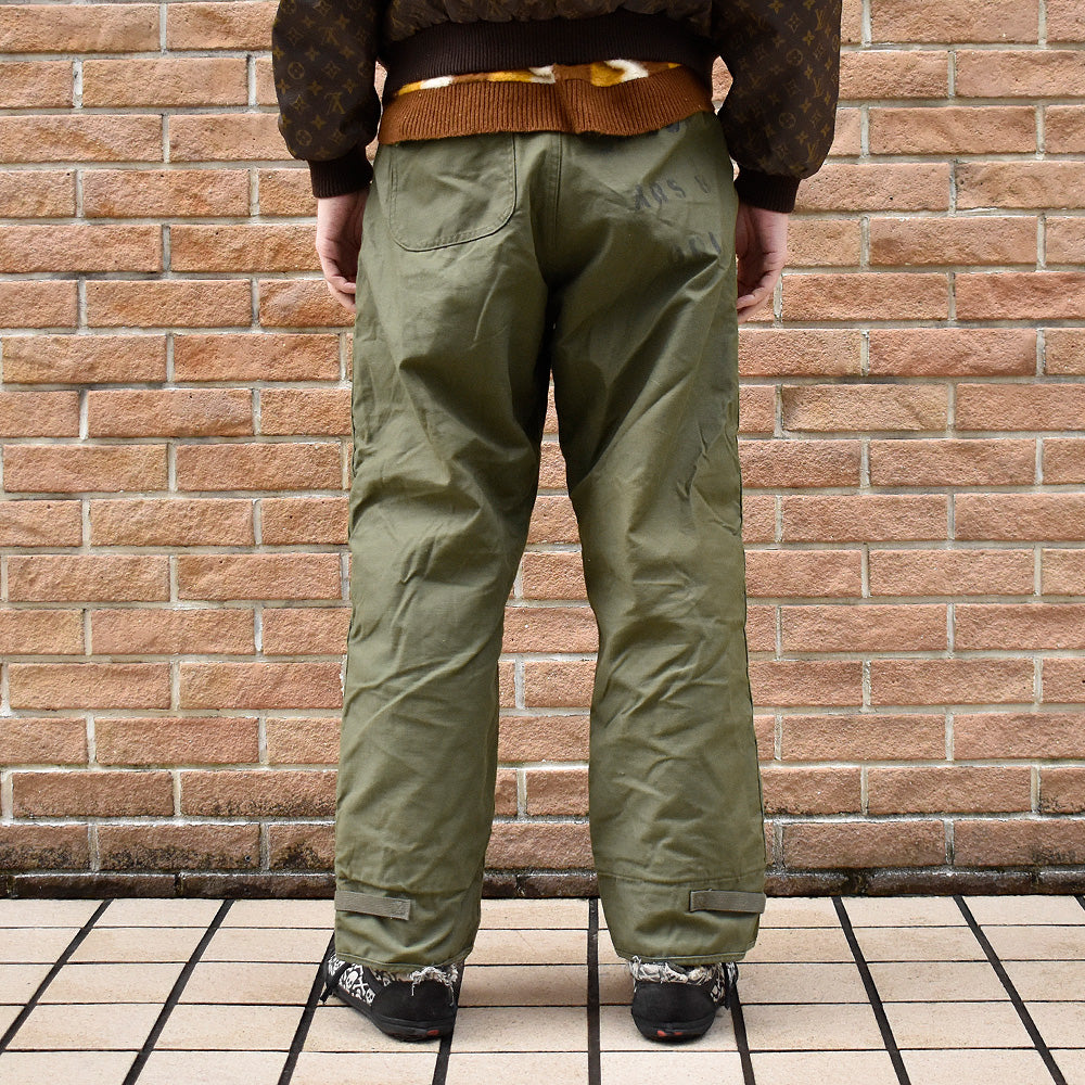 '85 ALPHA INDUSTRIES.INC. "U.S.NAVY"ステンシル! A-2 デッキパンツ 250106H