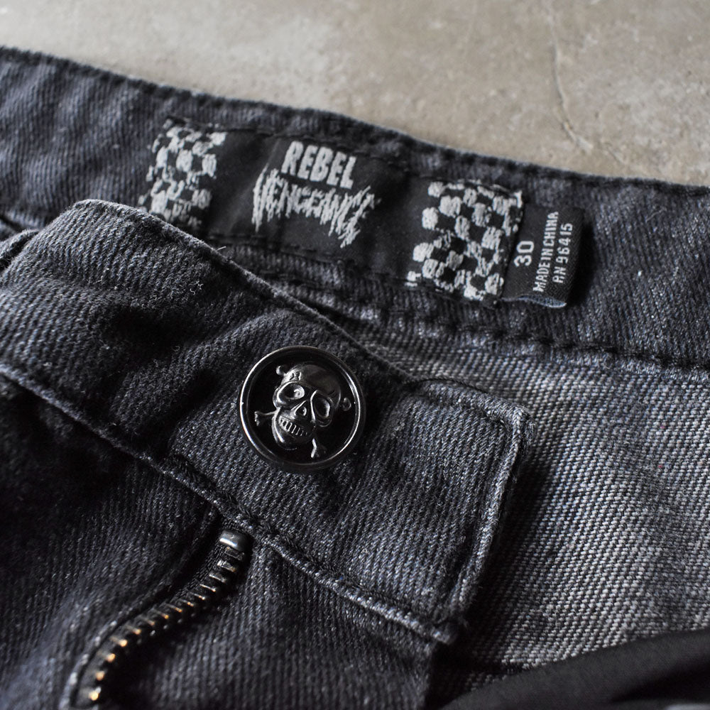 Y2K REBEL VENGEANCE Gothic Fringe フレアパンツ 250919H