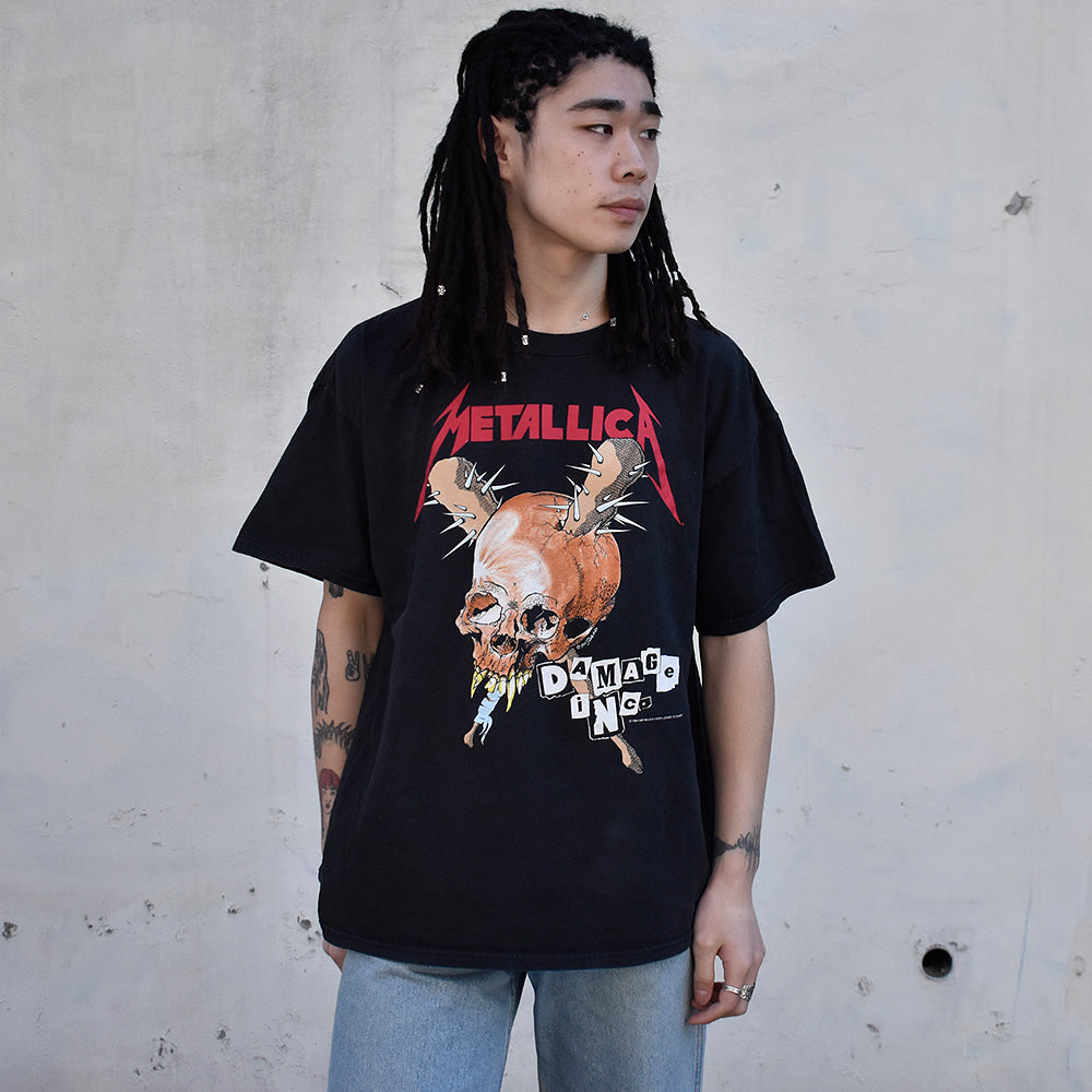 90's Metallica×PUSHEAD “DAMAGE INC” Tour Tシャツ 240128H