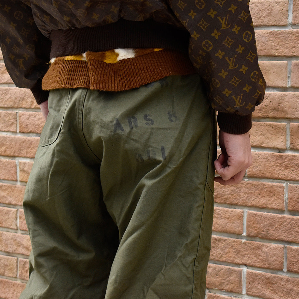 '85 ALPHA INDUSTRIES.INC. "U.S.NAVY"ステンシル! A-2 デッキパンツ 250106H