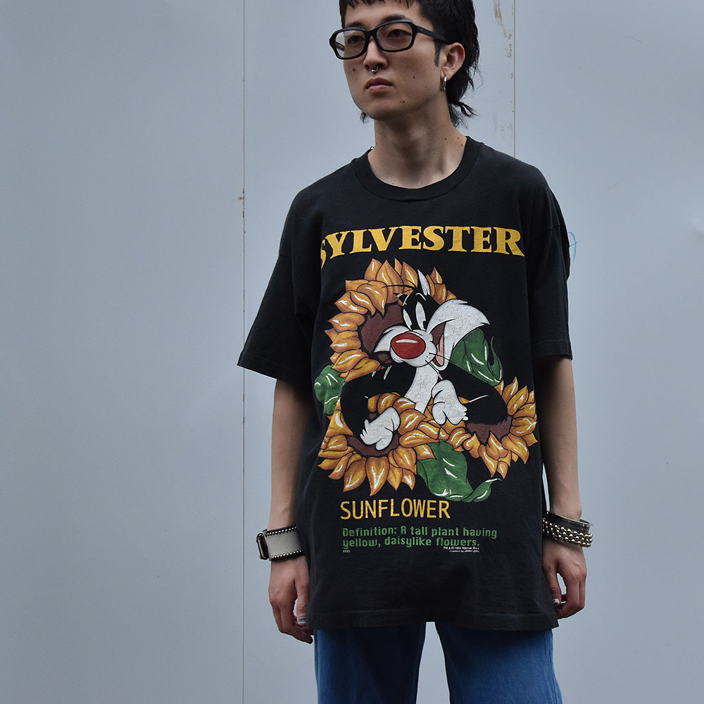 90's Looney Tunes “Sylvester Cat” 海外アニメ キャラ Tシャツ USA製 230529H