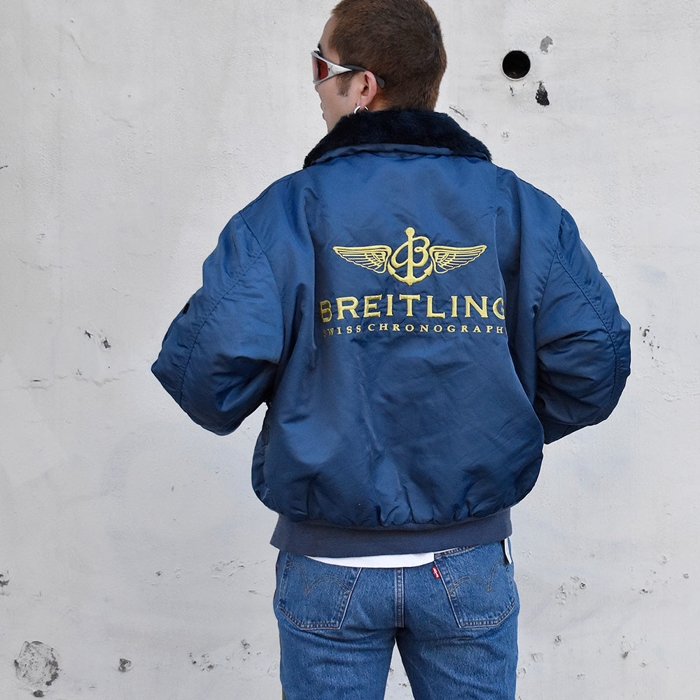 ALPHA×BREITLING B-15 フライトジャケット USA製 250109H