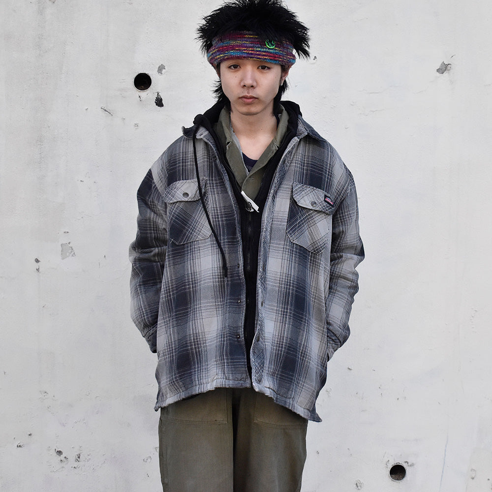 GENUINE-Dickies フード付き オンブレチェックシャツ 250118H