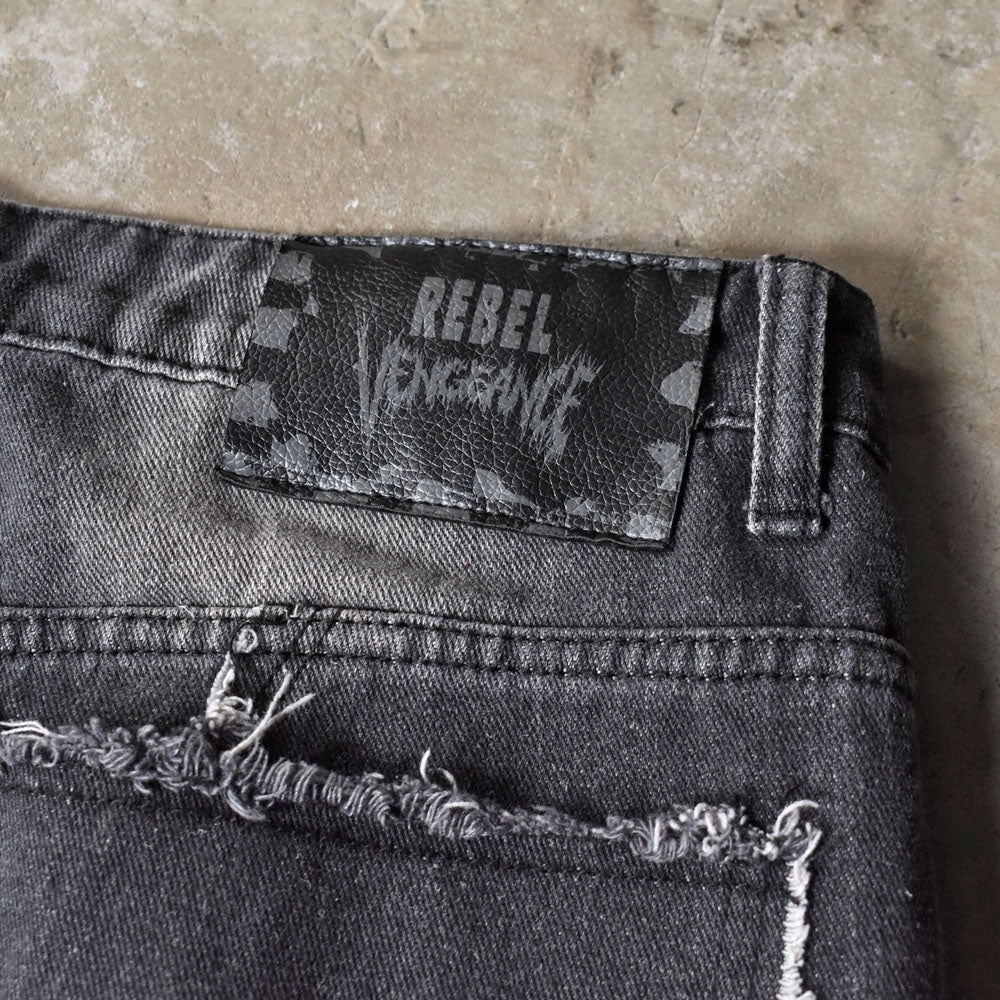 Y2K REBEL VENGEANCE Gothic Fringe フレアパンツ 250919H