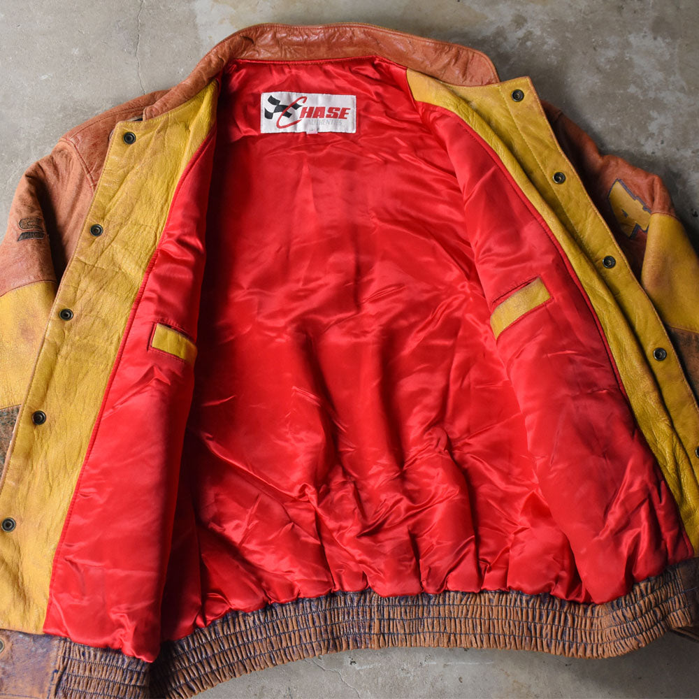 90’s Chase Authentics サンセットフェード レザー レーシングジャケット 251028H