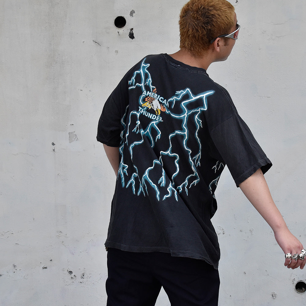 90’s AMERICAN THUNDER “TOO HOT” Hot Rod Tシャツ USA製 250803H
