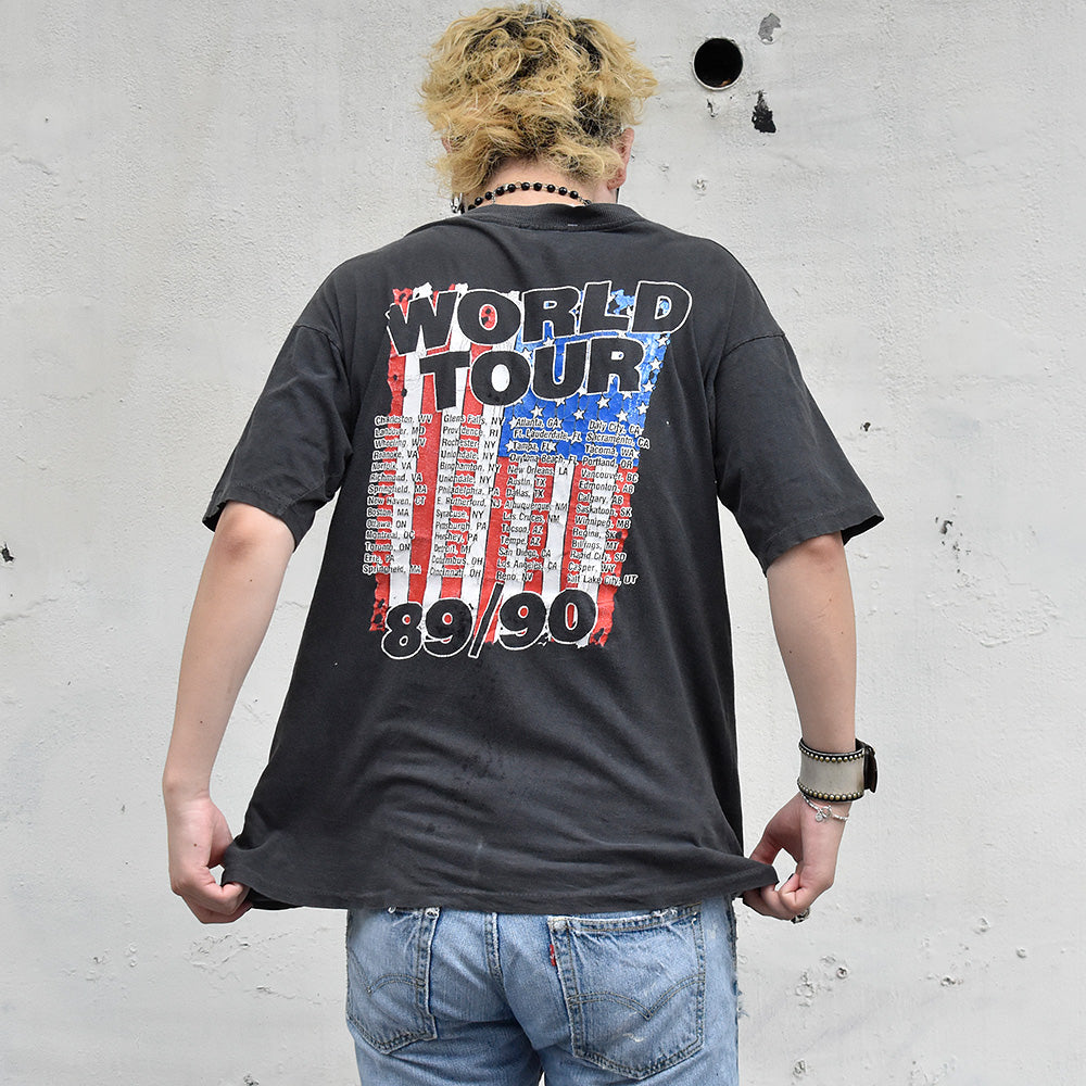 80's~ SKID ROW “89/90 Skids Across America” Tour Tシャツ Euro製 240815H