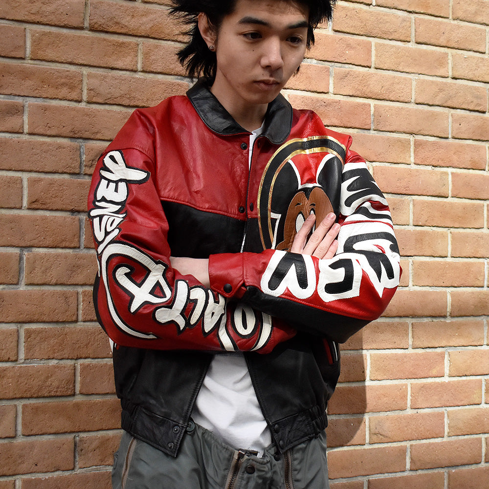 80's-90's “BLACK MICKEY” レザージャケット 250116H