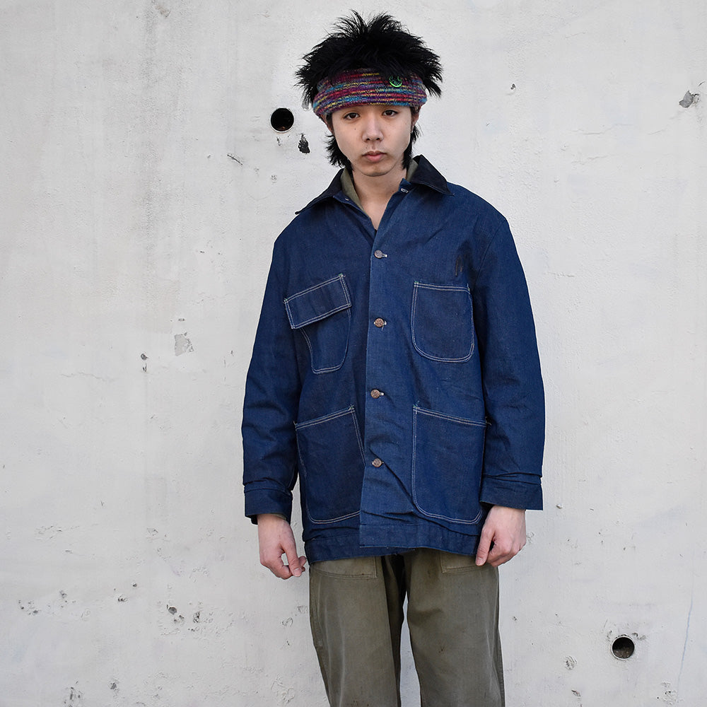 70's~ ノンウォッシュ TODD UNIFORM デニムカバーオール USA製 250117H