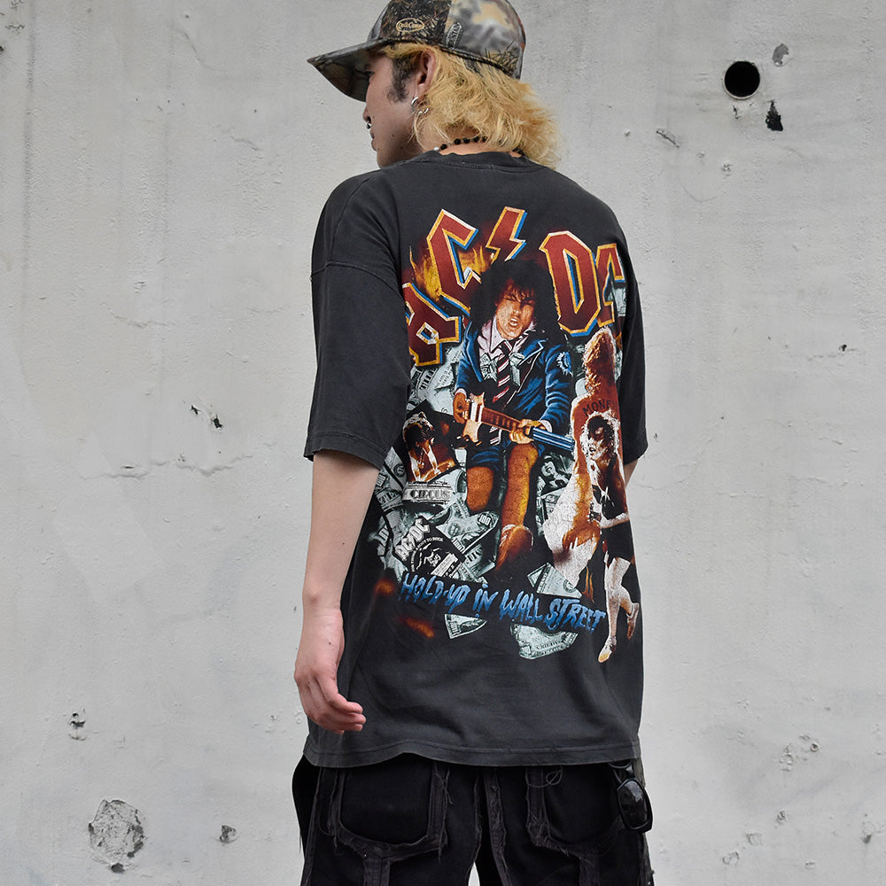 90's AC/DC “Hold-up in Wall Street“ Tシャツ Euro製 240730H