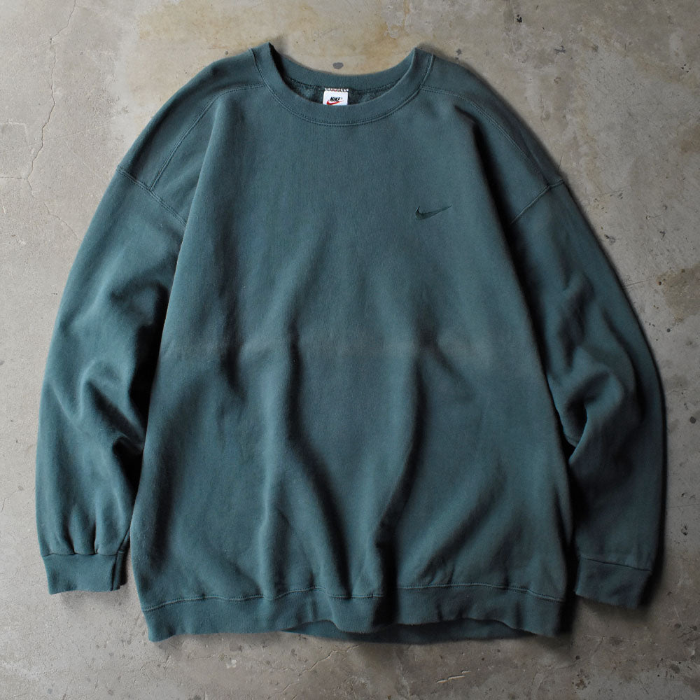 90's NIKE small swoosh XXLサイズ！ ロゴ刺繍 スウェット USA製