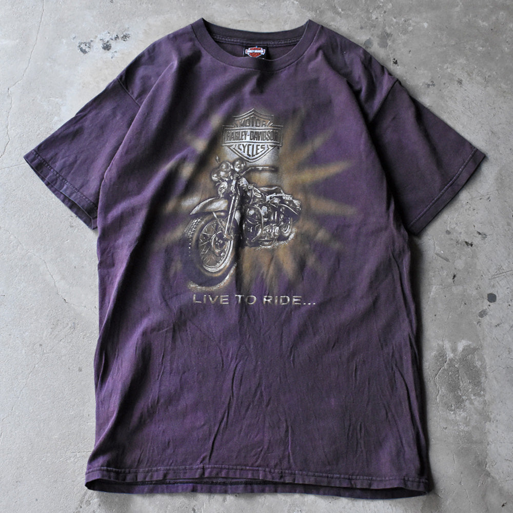 Harley Davidson “LIVE TO RIDE...” Tシャツ USA製 240902