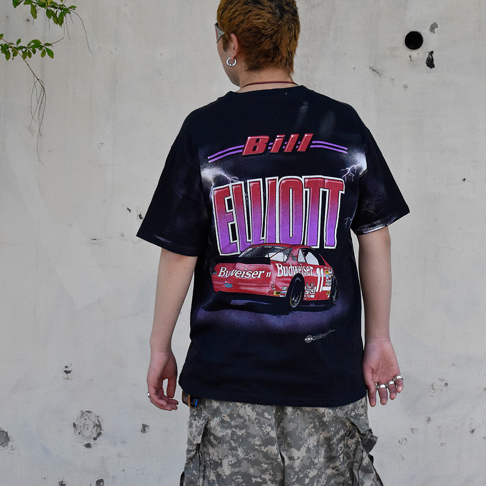 90's AOP! サンダー! Racing Tシャツ USA製 250517H