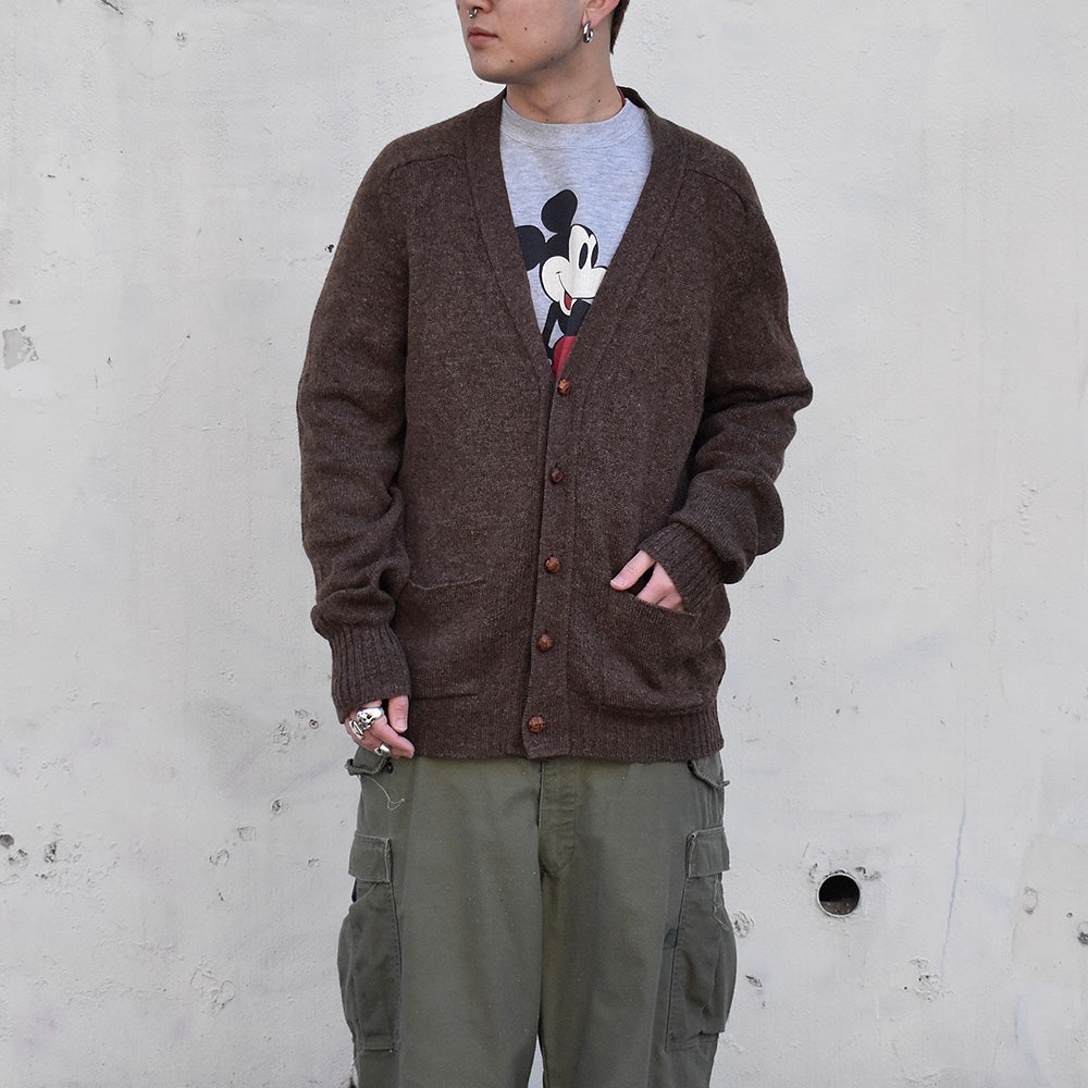 80's L.L.Bean ハンドポケット付き ウールカーディガン 250118