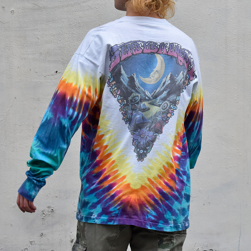90’s PSYCHEDELIC “Sun&Moon” タイダイ ロングスリーブTシャツ USA製 240203H