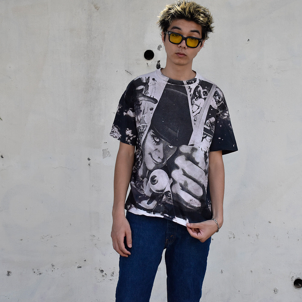 90's MOSQUITOHEAD "A Clockwork Orange" AOP Tシャツ USA製 250802H