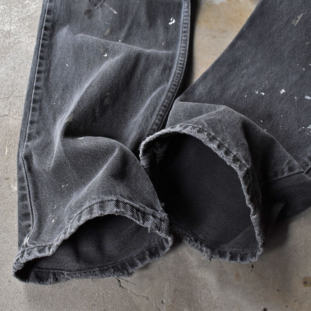 Y2K Levi's 505 ブラック クラッシュデニムパンツ BORO 251017H