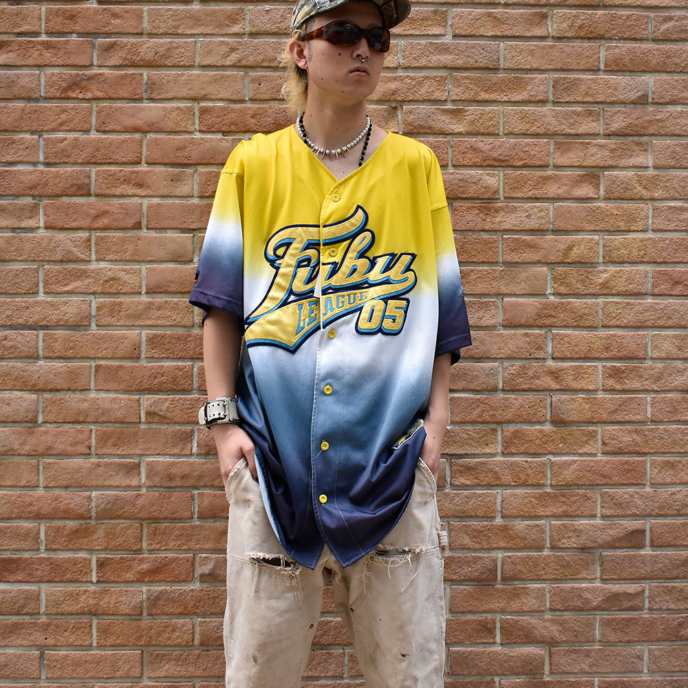 Y2K FUBU グラデーションカラー! ベースボールシャツ 240819H