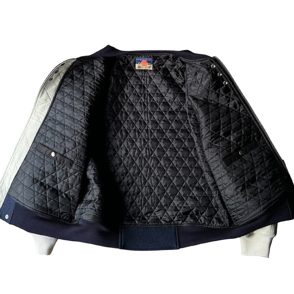 blackmeans レザー×ウール アワードジャケット 945-79TJ404-1 241115H