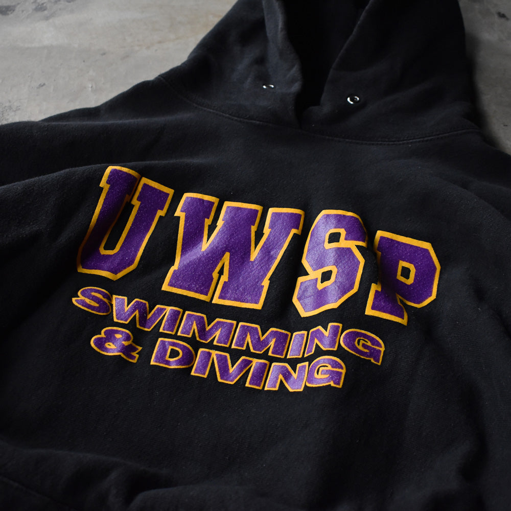 90’s EAGLE USA “UWSP SWIMMIG & DIVING” リバースタイプ パーカー USA製 231006