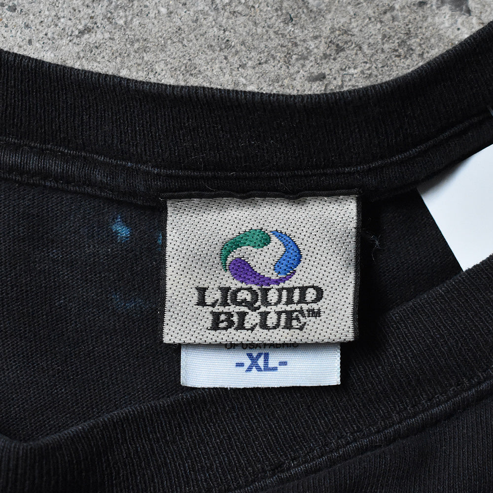Y2K LIQUID BLUE “wolf” AOP! アニマル Tシャツ 230524H