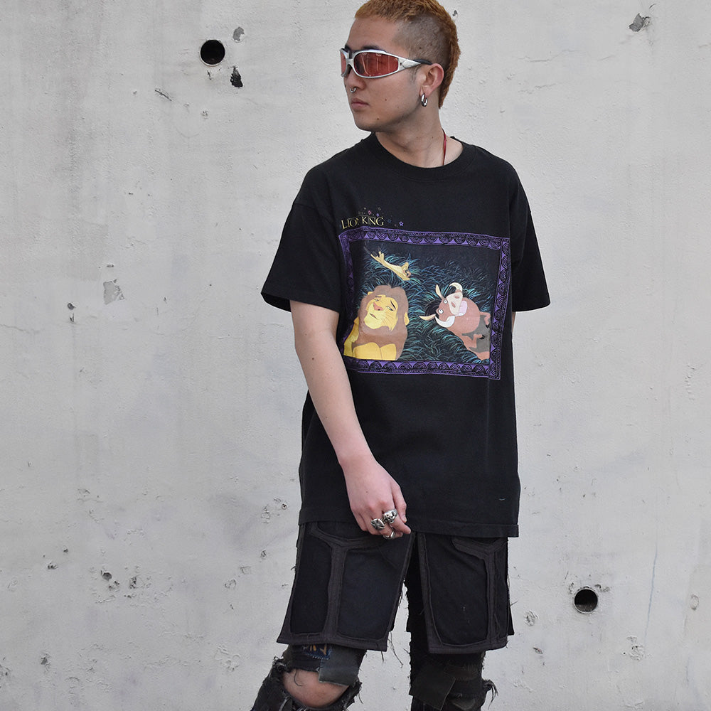 90’s Disney “THE LION KING” 海外アニメ ムービー Tシャツ 250125H
