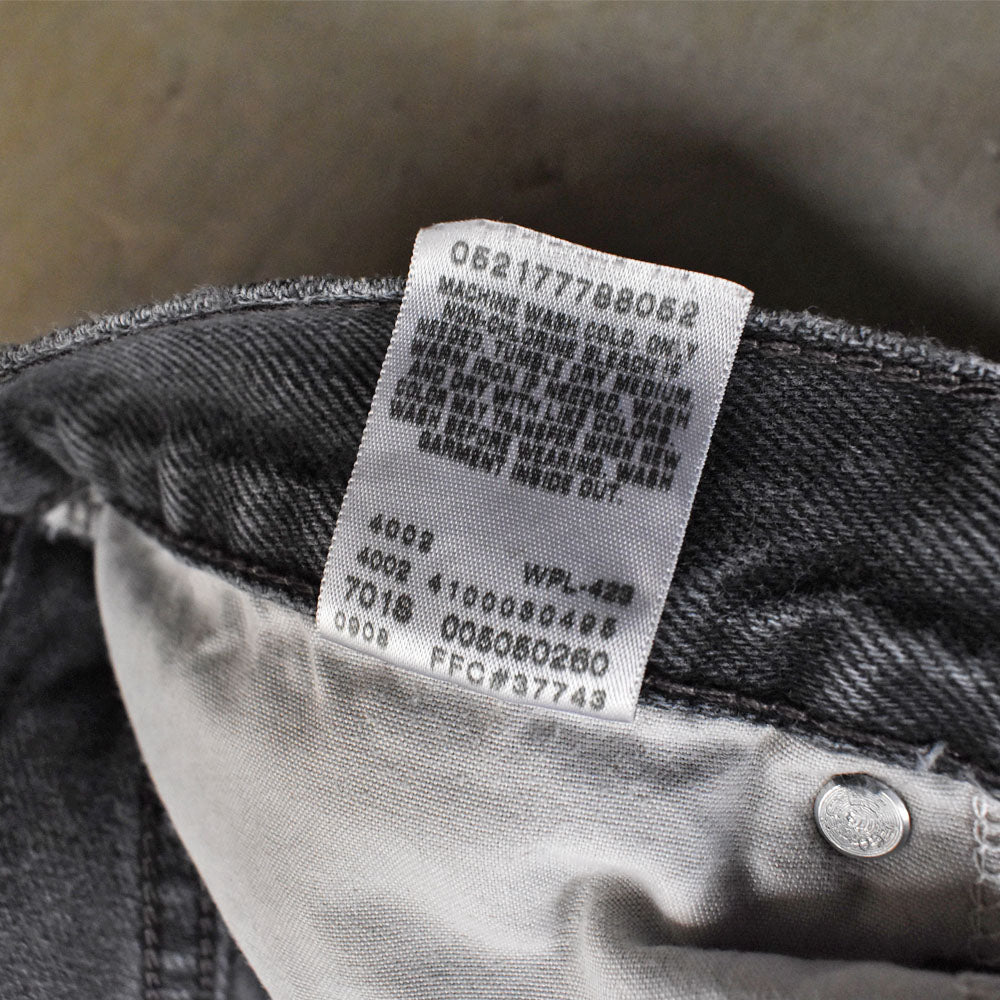 Y2K Levi's 505 ブラック クラッシュデニムパンツ BORO 251017H