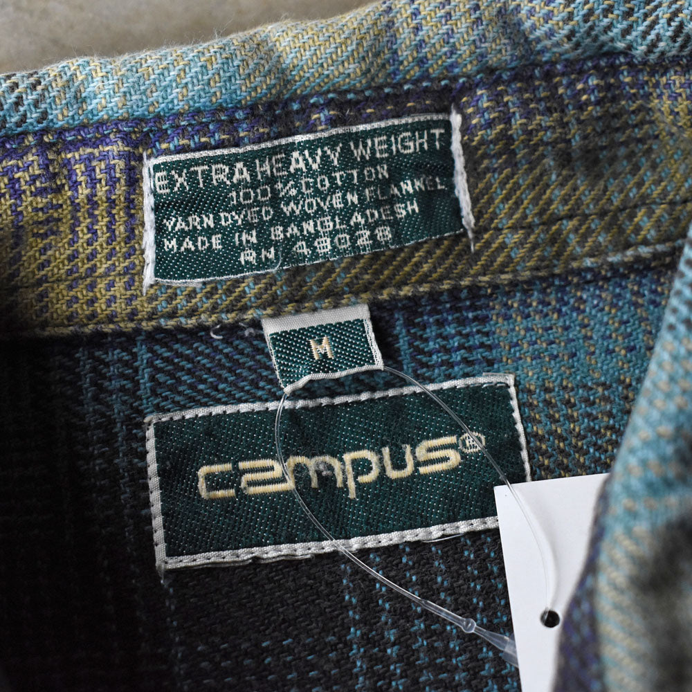 90’s CAMPUS シャドーチェック フランネルシャツ 251014H
