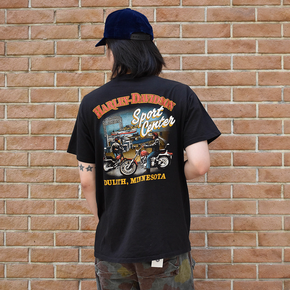 90's Harley Davidson 3D EMBLEM “星条旗×イーグル” Tシャツ USA製 240727H