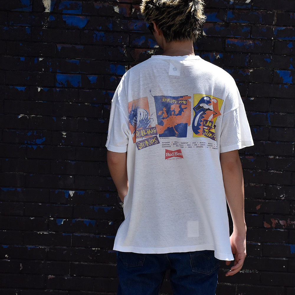 90's The Rolling Stones×Budweiser "URBAN JUNGLE" EUROPE 1990Tour ロック Tシャツ XXXL size! 250802H