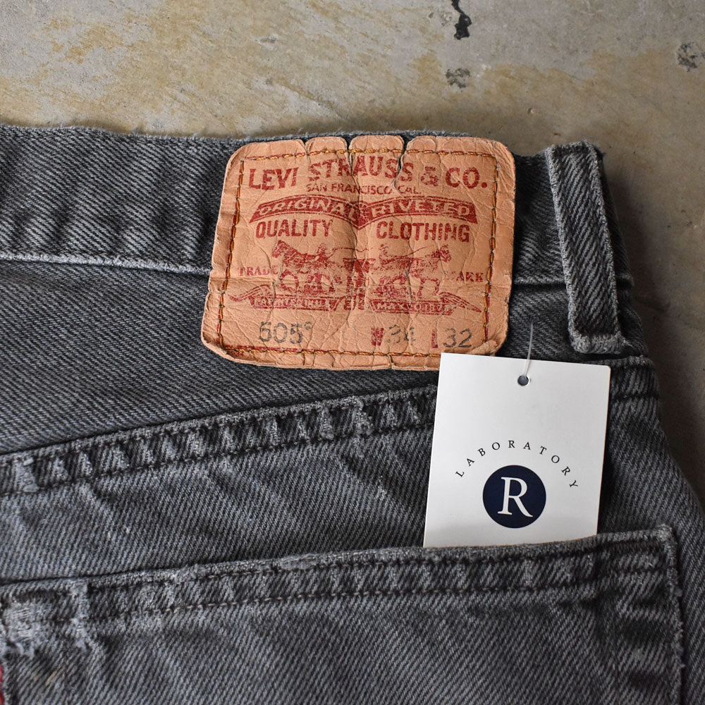 Y2K Levi's 505 ブラック クラッシュデニムパンツ BORO 251017H