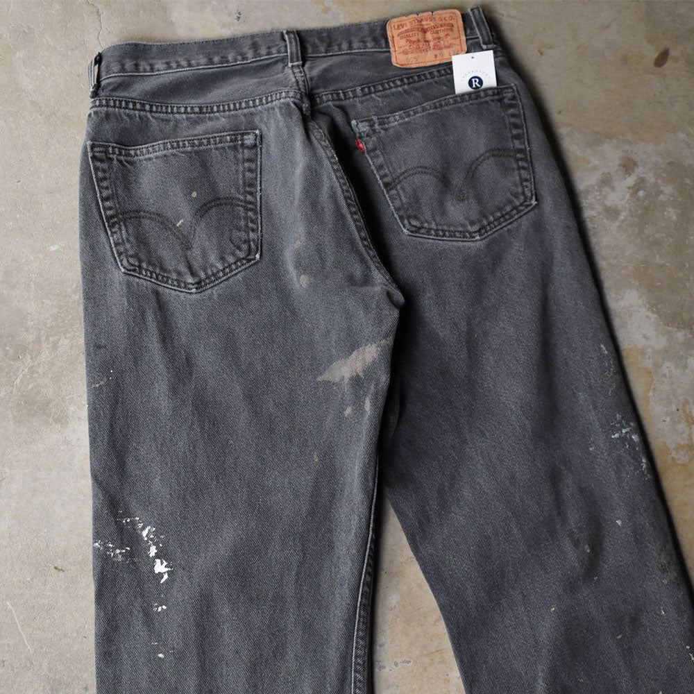 Y2K Levi's 505 ブラック クラッシュデニムパンツ BORO 251017H