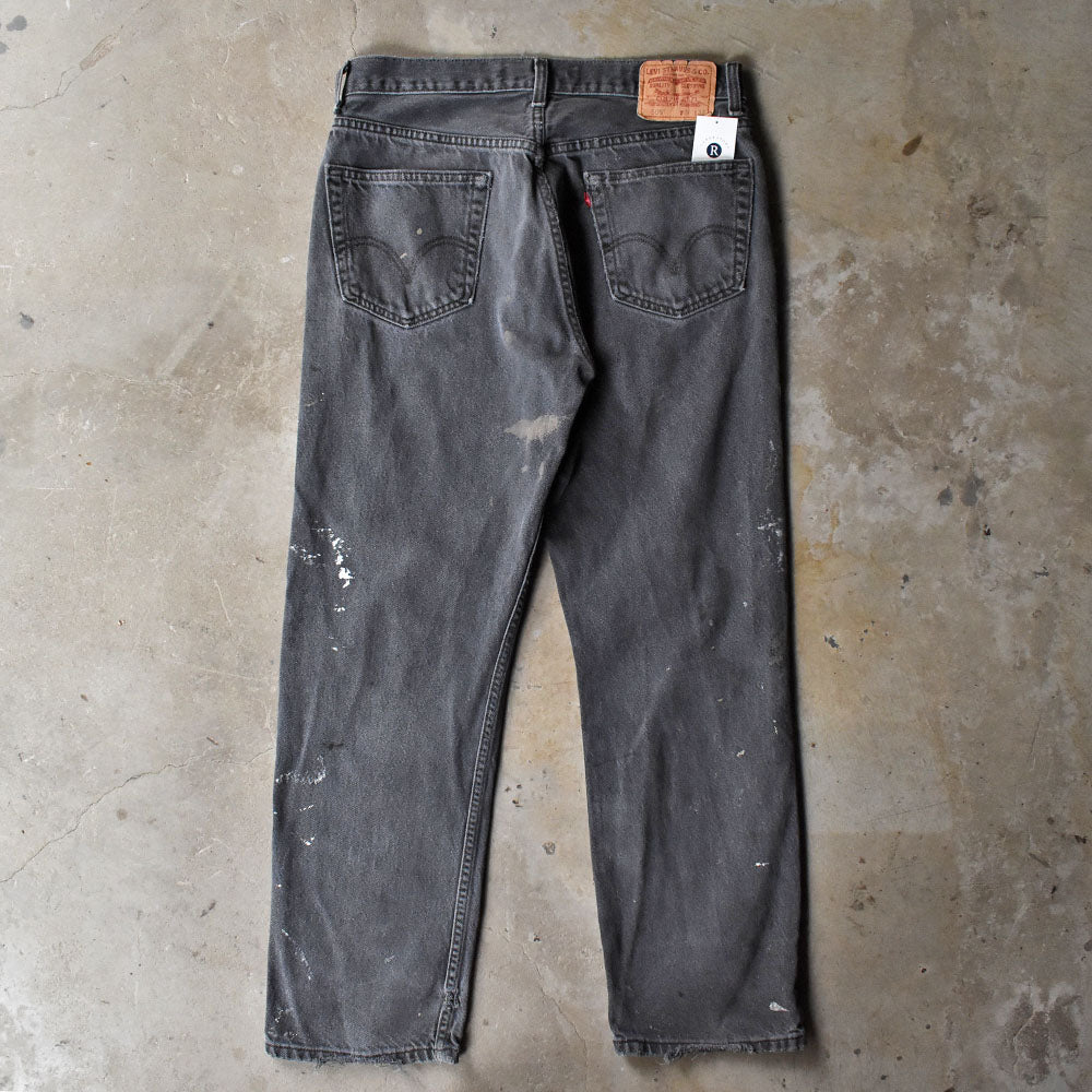 Y2K Levi's 505 ブラック クラッシュデニムパンツ BORO 251017H