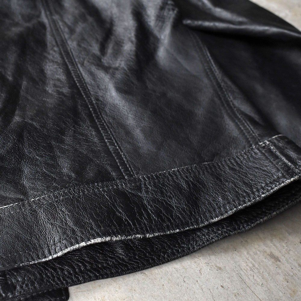 80’s EURO トラッカータイプ レザージャケット 251028H