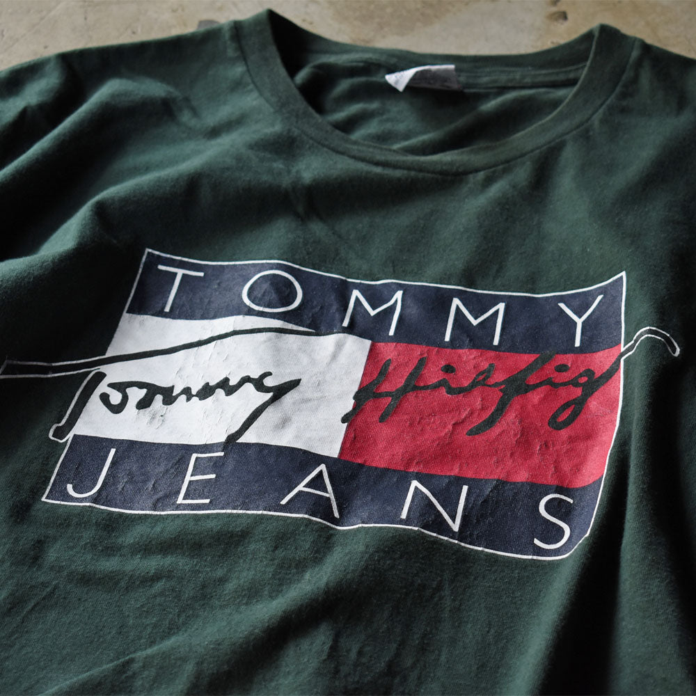 90’s TOMMY HILFIGER JEANS フラッグロゴ Tシャツ 240625